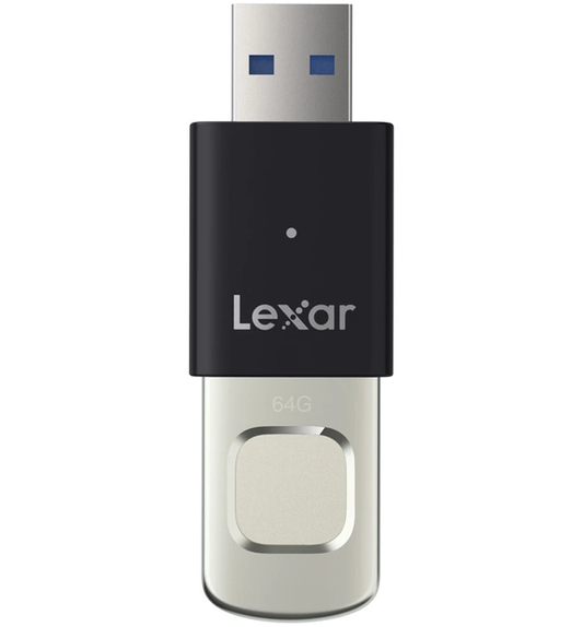 Externí paměť USB-A 3.2 Lexar JumpDrive Fingerprint F35 Pro, 64Gb