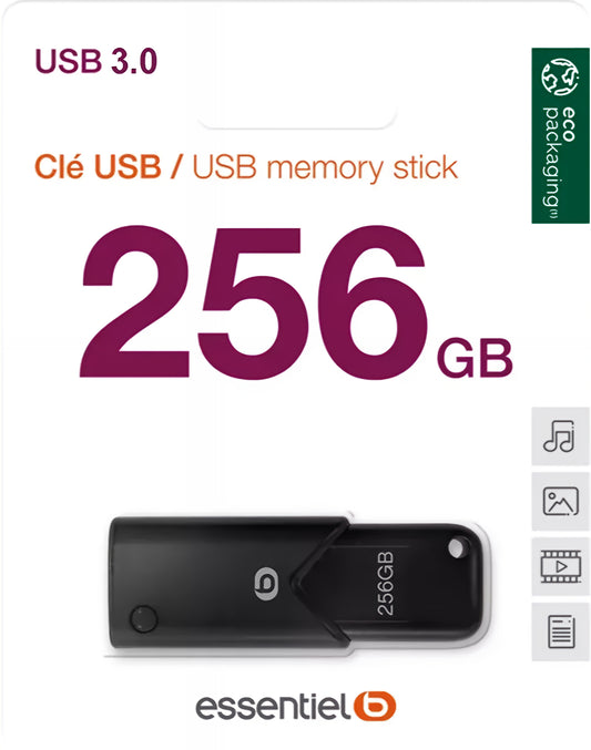 Externí paměť USB-A 3.2 Essentiel-B B120, 256Gb EKMMD256123EB