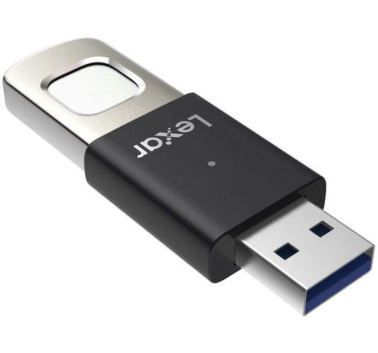 Externí paměť USB-A 3.2 Lexar JumpDrive Fingerprint F35 Pro, 64Gb