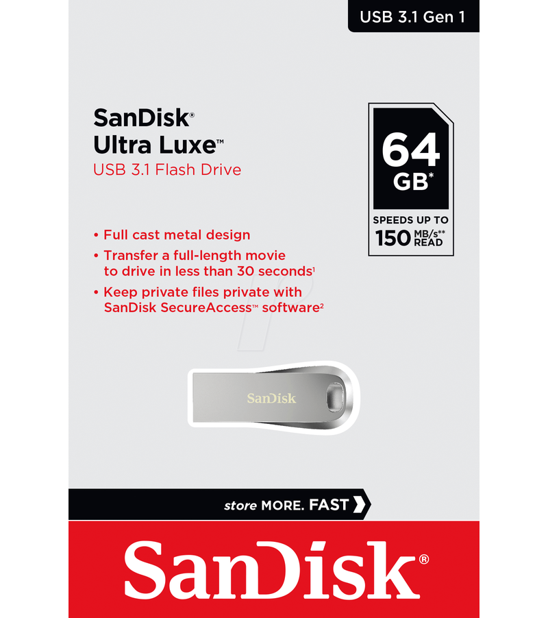 Externí paměť USB-A 3.2 SanDisk Ultra Luxe, 64Gb SDCZ74-064G-G46