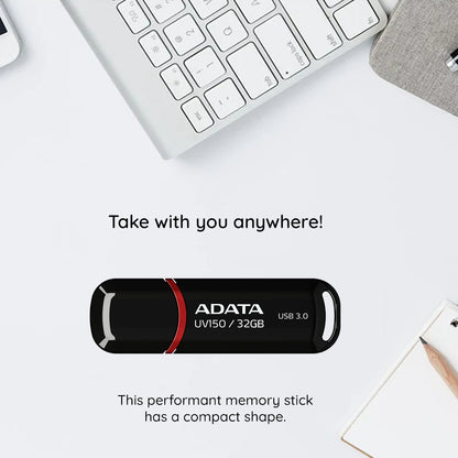 Adata UV150 USB-A 3.2 External Memory, 64GB AUV150-64G-RBK