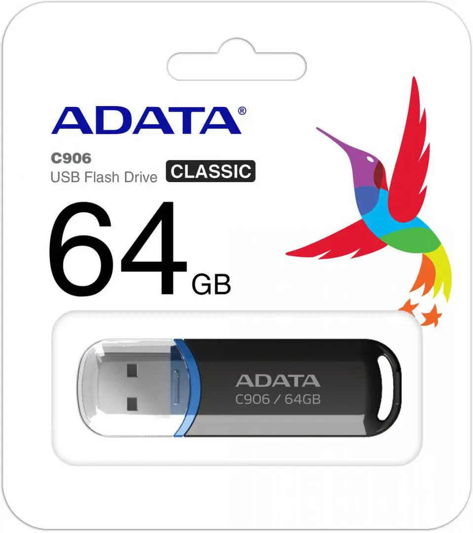 Externí paměť USB-A Adata C906, 64Gb AC906-64G-RBK