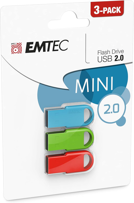 Externí paměť USB-A Emtec D250 Mini, 16Gb, sada 3 kusy ECMMD16GD252P3