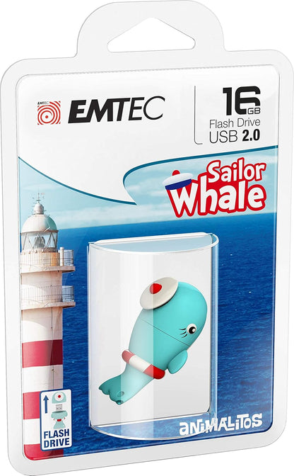 Externí paměť USB-A Emtec M337 Whale, 16Gb ECMMD16GM337