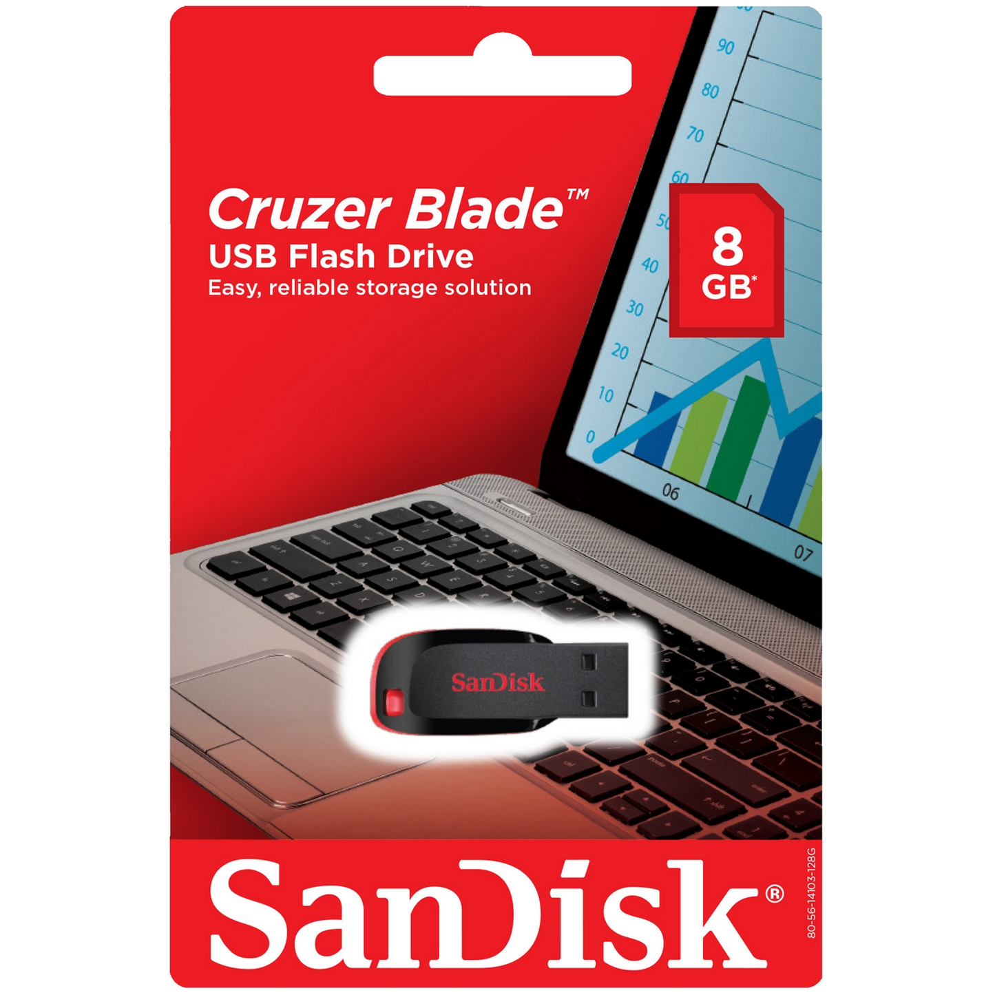 SanDisk Cruzer Blade USB-A externí paměť, 8Gb SDCZ50-008G-B35 