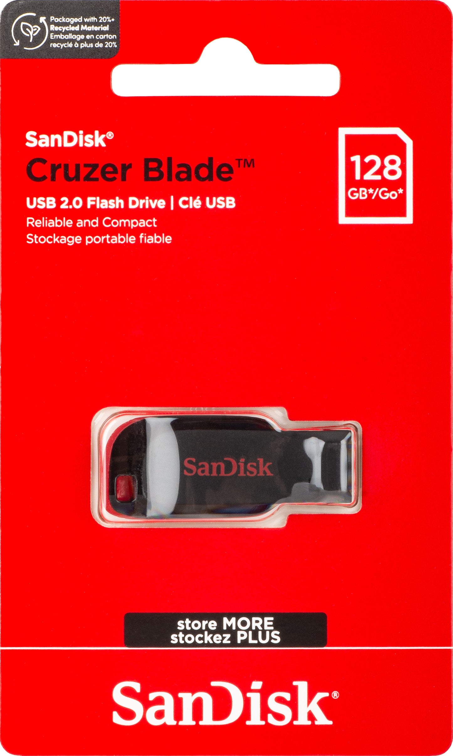 Externí paměť USB-A SanDisk Cruzer Blade, 128Gb SDCZ50-128G-B35
