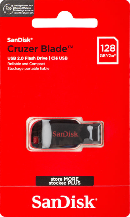 Externí paměť USB-A SanDisk Cruzer Blade, 128Gb SDCZ50-128G-B35