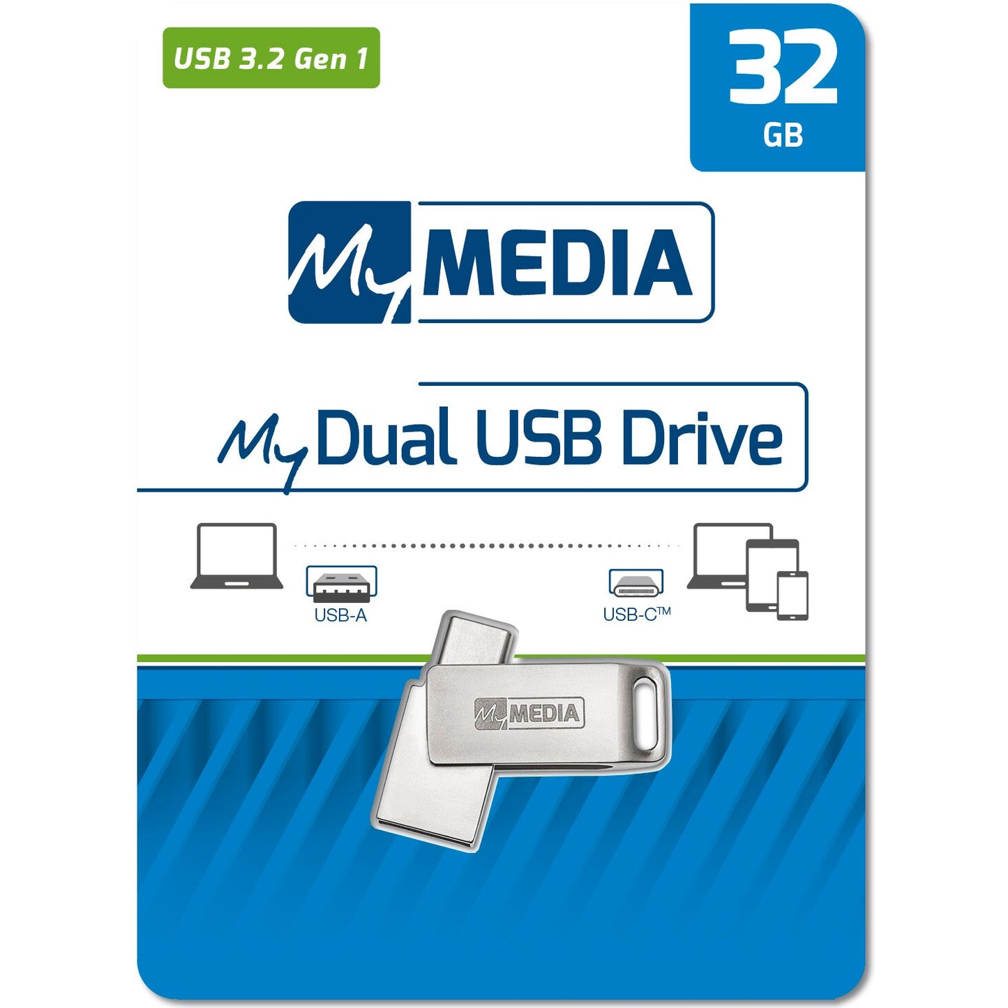 Externí paměť USB-A Verbatim MyDual, 32Gb