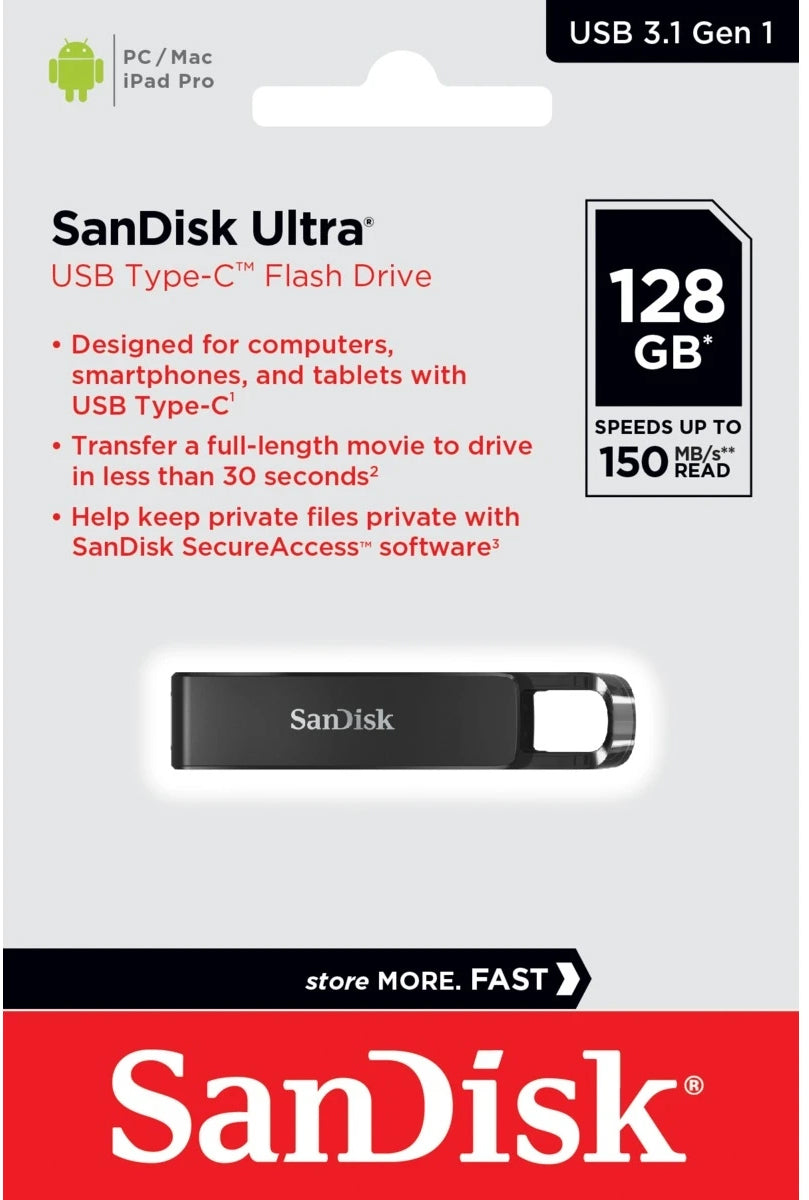 Externí paměť USB-C SanDisk Ultra, 128Gb SDCZ460-128G-G46