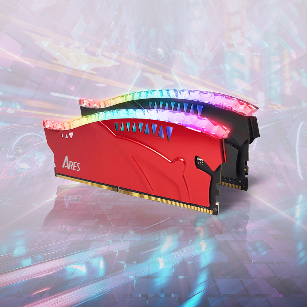 Paměť RAM Dato Ares Armor Lite, DDR4, RGB, 8GB, 3200Mhz, CL16, Červená ARB8G4R32