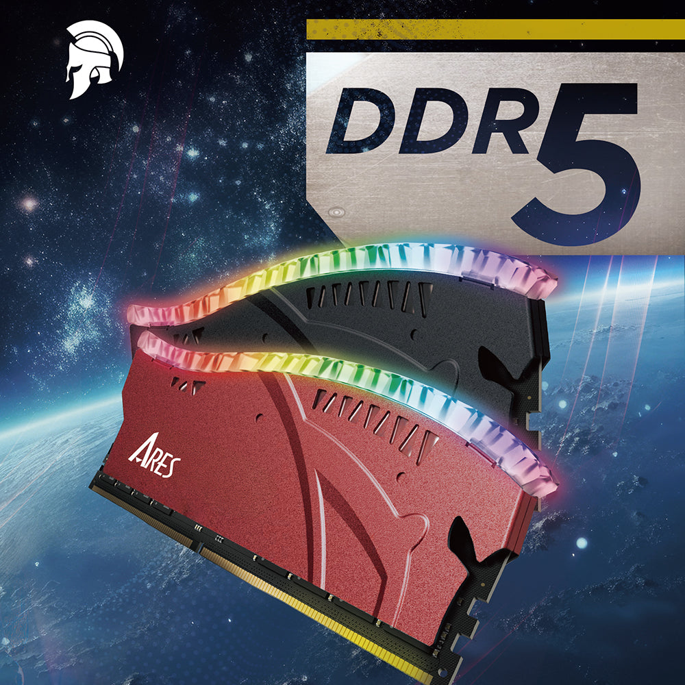 Paměť RAM Dato Ares Armor Lite, DDR5, RGB, 16GB, 7200Mhz, Červená ARB16G5R72