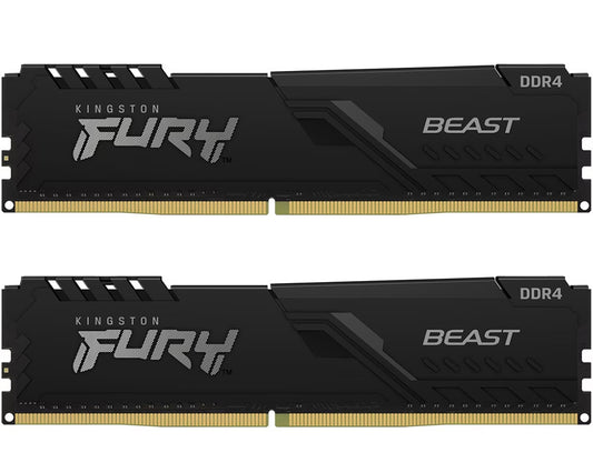 Paměť RAM Kingston Fury Beast, DDR4, 2 x 16GB, 3200MHz KF432C16BBK2/32