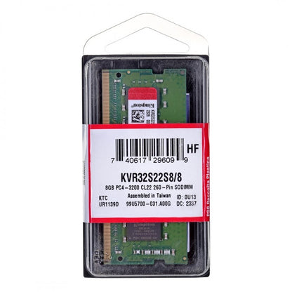 Paměť RAM Kingston ValueRAM, DDR4 SODIMM, 8GB, 3200MHz KVR32S22S8/8