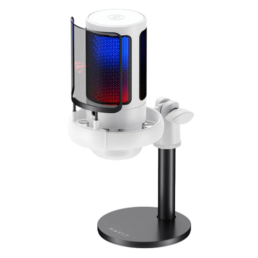 Kardioidní mikrofon HAVIT GK50, RGB, USB-C, 1.8m, černý