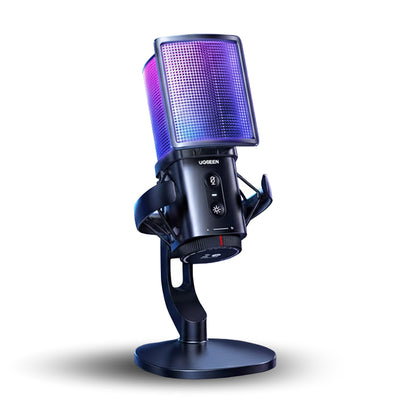 Mikrofon Cardioid UGREEN CM581 (65629), RGB, USB-C, 1.5m, Černý