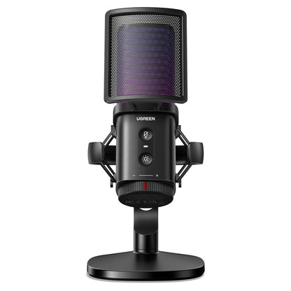 Mikrofon Cardioid UGREEN CM581 (65629), RGB, USB-C, 1.5m, Černý