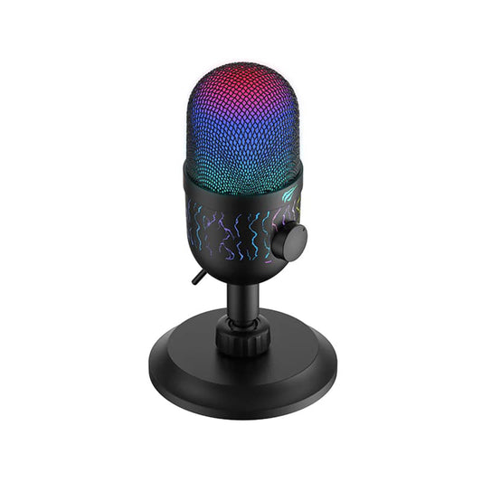 Gamingový mikrofon HAVIT GK52, RGB, USB-A, 1.8m, černý