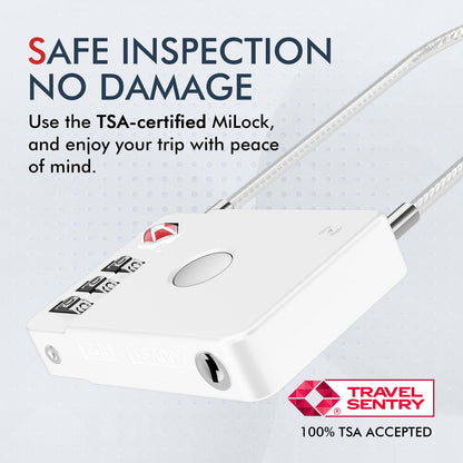 MiLi SmartTag MiLock Luggage pro iOS Series, bílá HD-P16-L