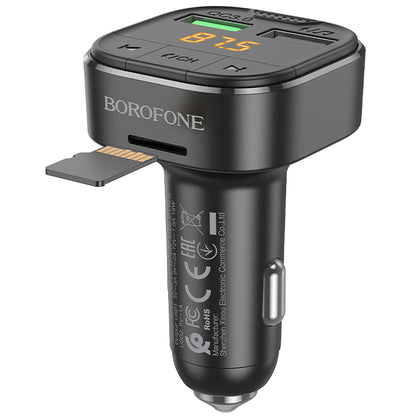 FM Bluetooth modulátor Borofone BC43 Flash, 2 x USB-A - 1 x microSD