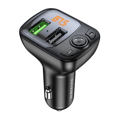 FM Bluetooth modulátor Borofone BC41 Eminency, 2 x USB-A - 1 x microSD