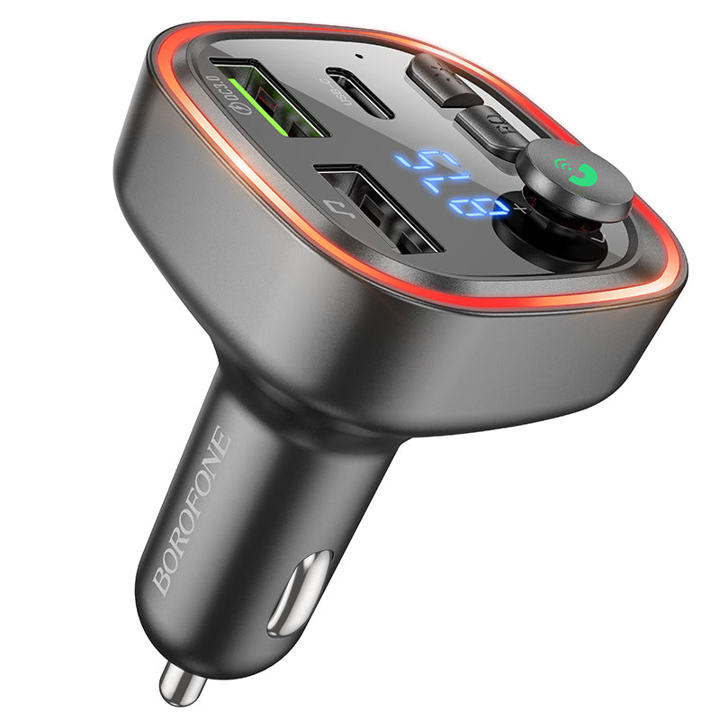 FM Bluetooth modulátor Borofone BC48, 2 x USB-A - 1 x USB-C
