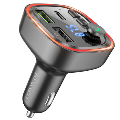 FM Bluetooth modulátor Borofone BC48, 2 x USB-A - 1 x USB-C