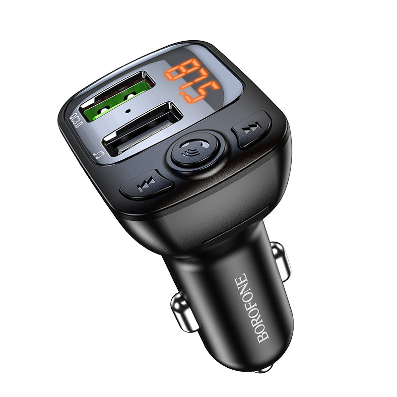 FM Bluetooth modulátor Borofone BC41 Eminency, 2 x USB-A - 1 x microSD