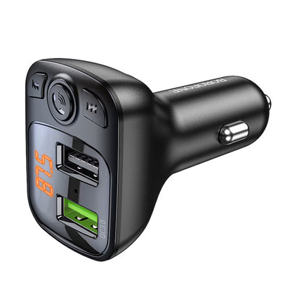 FM Bluetooth modulátor Borofone BC41 Eminency, 2 x USB-A - 1 x microSD