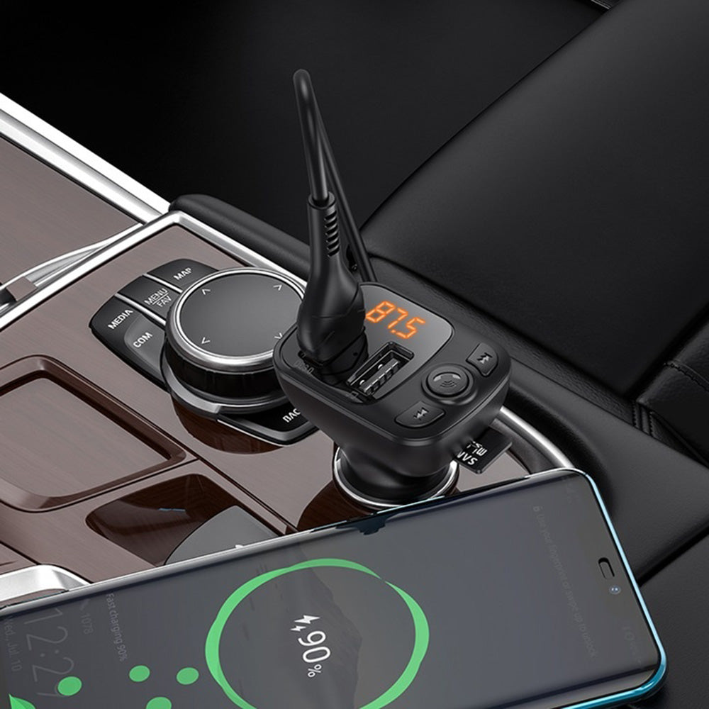 FM Bluetooth modulátor Borofone BC41 Eminency, 2 x USB-A - 1 x microSD