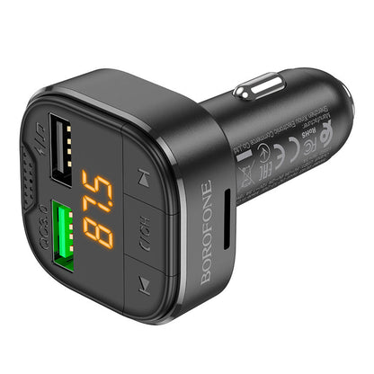 FM Bluetooth modulátor Borofone BC43 Flash, 2 x USB-A - 1 x microSD