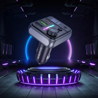 FM Bluetooth modulátor Borofone BC50 Ascenso, 2 x USB-A - 1 x USB-C