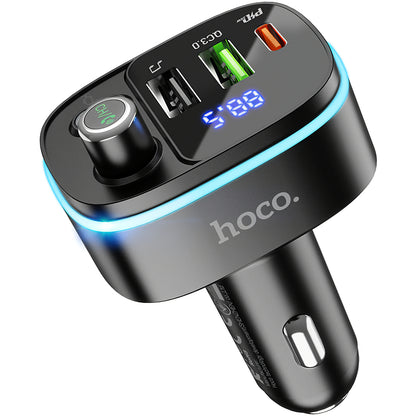 Modulátor FM Bluetooth HOCO E62 Fast, 2 x USB-A - 1 x USB-C