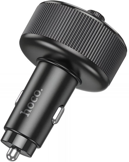 FM modulátor Bluetooth HOCO E82, 2 x USB-A - 1 x USB-C