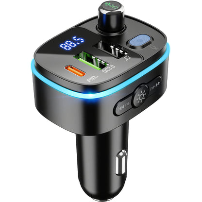 Modulátor FM Bluetooth HOCO E62 Fast, 2 x USB-A - 1 x USB-C