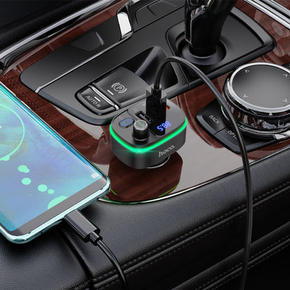 Modulátor FM Bluetooth HOCO E62 Fast, 2 x USB-A - 1 x USB-C