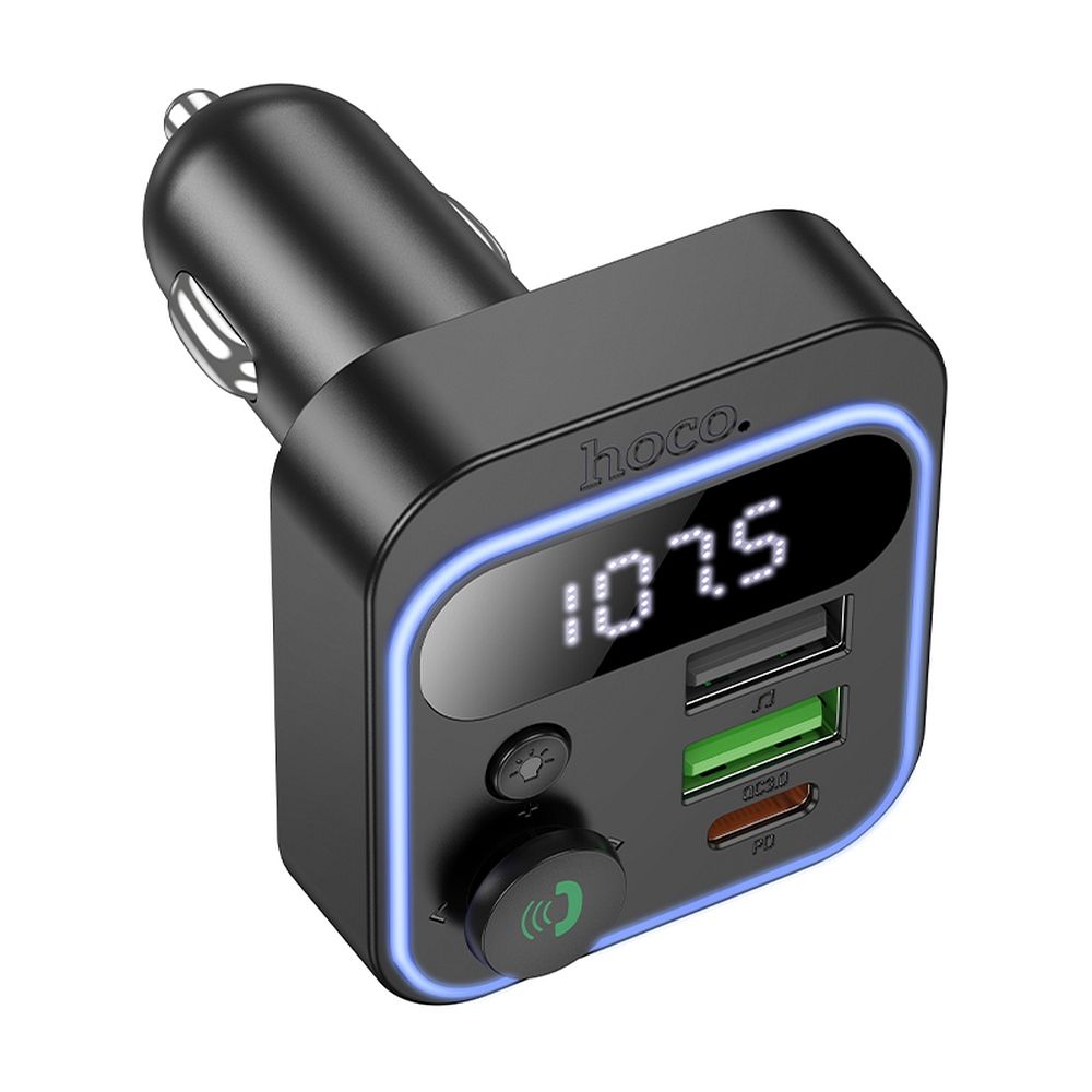 FM Bluetooth modulátor HOCO E85, 2 x USB-A - 1 x USB-C