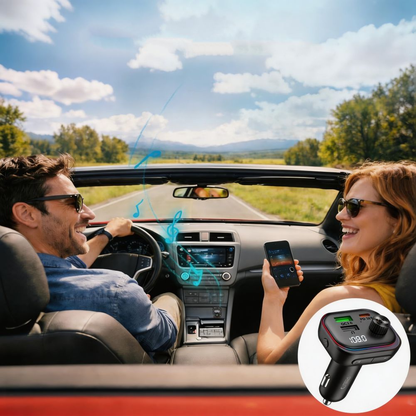 FM Bluetooth modulátor Tech-Protect CC07, 2 x USB-A - 1 x USB-C