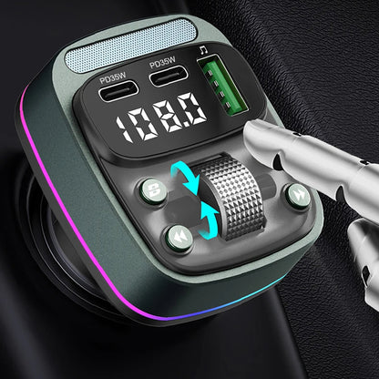 Modulátor FM Bluetooth Techsuit EchoDrive, 1 x USB-A - 2 x USB-C