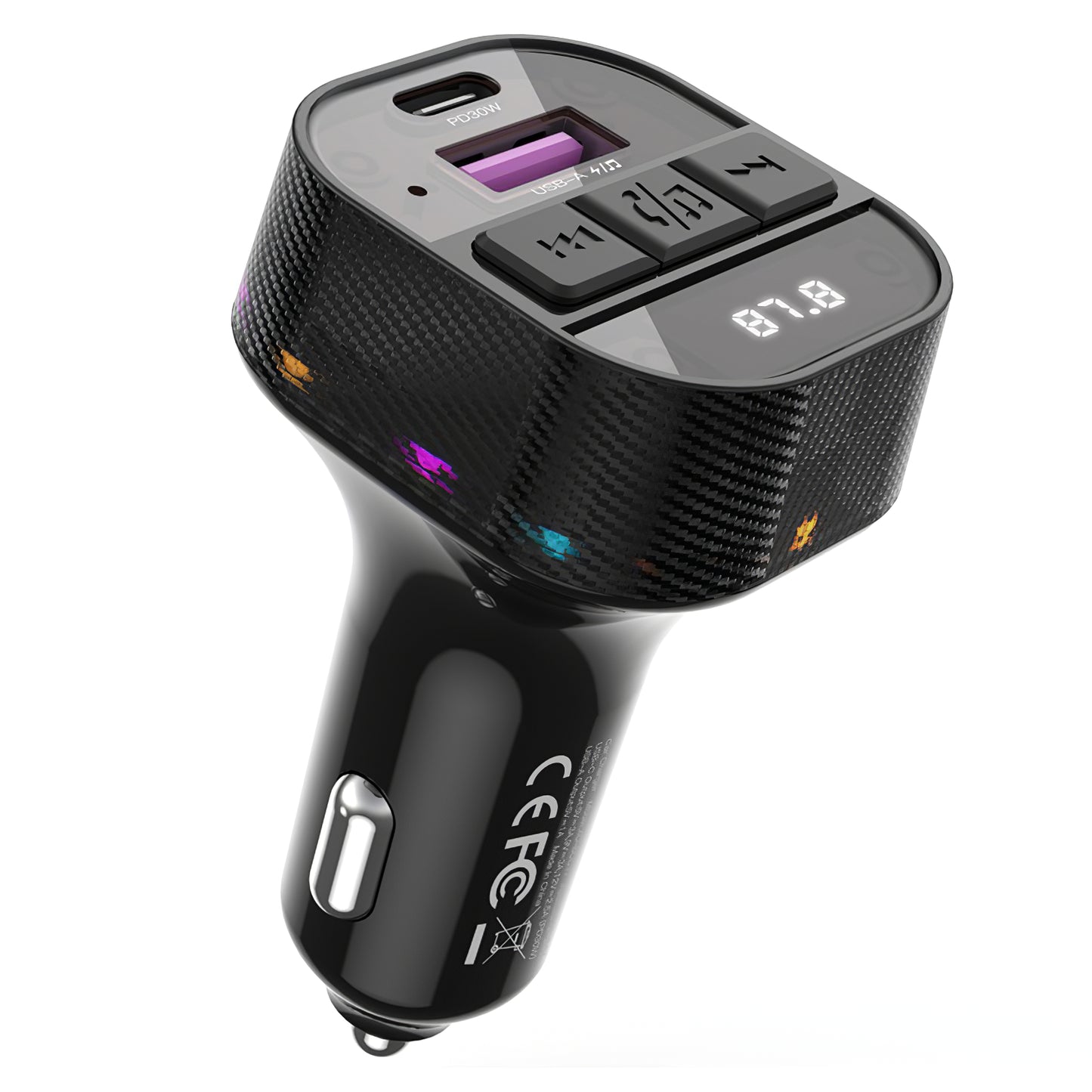 FM modulátor Bluetooth XO Design BCC17, 1 x USB-A - 1 x USB-C