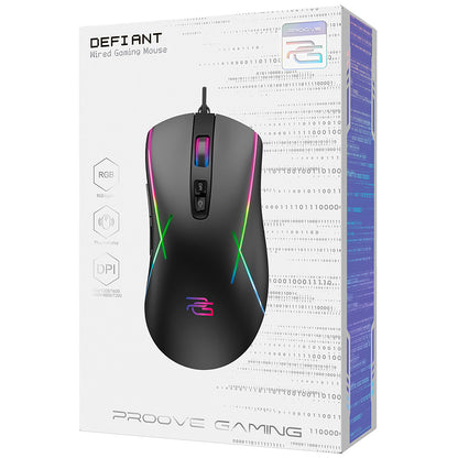 Herní myš Wired USB Proove Defiant, RGB, 7200DPI, Černá CMDE00000102