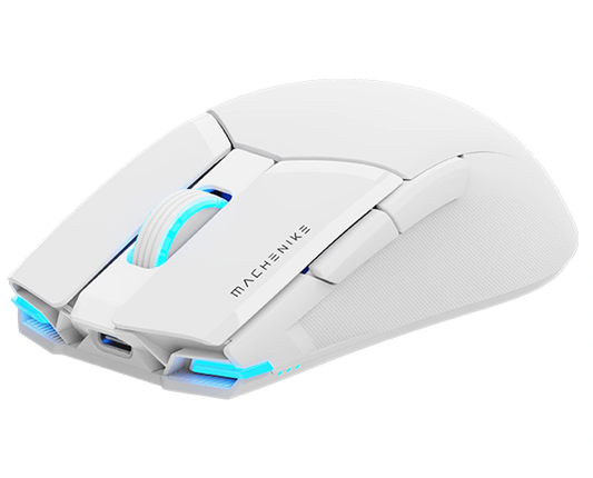 Bezdrátová herní myš Machenike M7 Pro, 1000DPI - 26000DPI, RGB, bílá