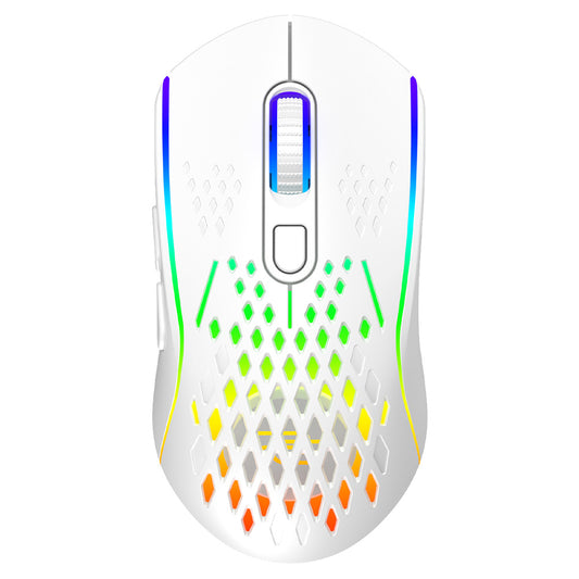 Bezdrátová herní myš Proove Buzz, RGB, 800DPI - 4800DPI, bílá WMBU00022402
