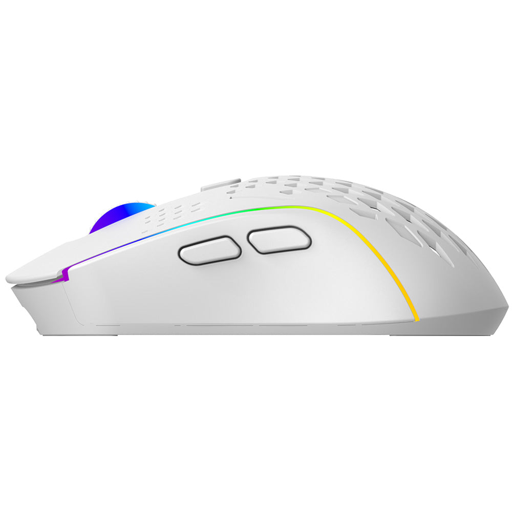 Bezdrátová herní myš Proove Buzz, RGB, 800DPI - 4800DPI, bílá WMBU00022402