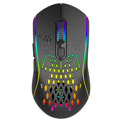 Bezdrátová herní myš Proove Buzz, RGB, 800DPI - 4800DPI, černá WMBU00022401