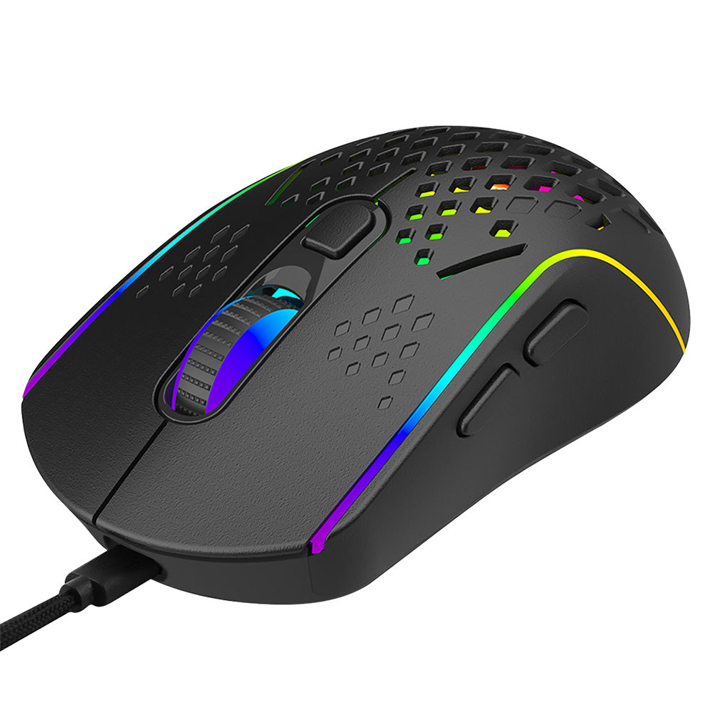 Bezdrátová herní myš Proove Buzz, RGB, 800DPI - 4800DPI, černá WMBU00022401