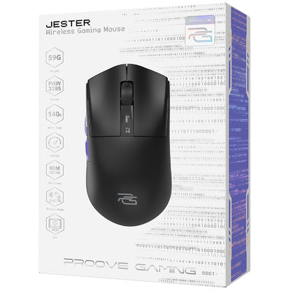 Proove Jester Wireless Gaming Mouse, 800DPI - 26000DPI, OLED Display, Black WMJS00022001