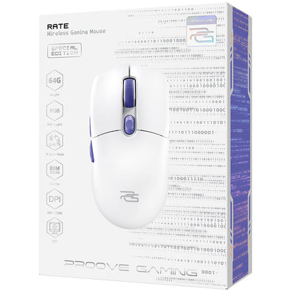 Bezdrátová herní myš Proove Rate Special Edition, 800DPI - 12000DPI, Bílá CMRTWRS03002