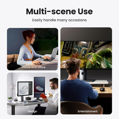 Drátová myš USB UGREEN MU007, 1200DPI, 1.5m, černá