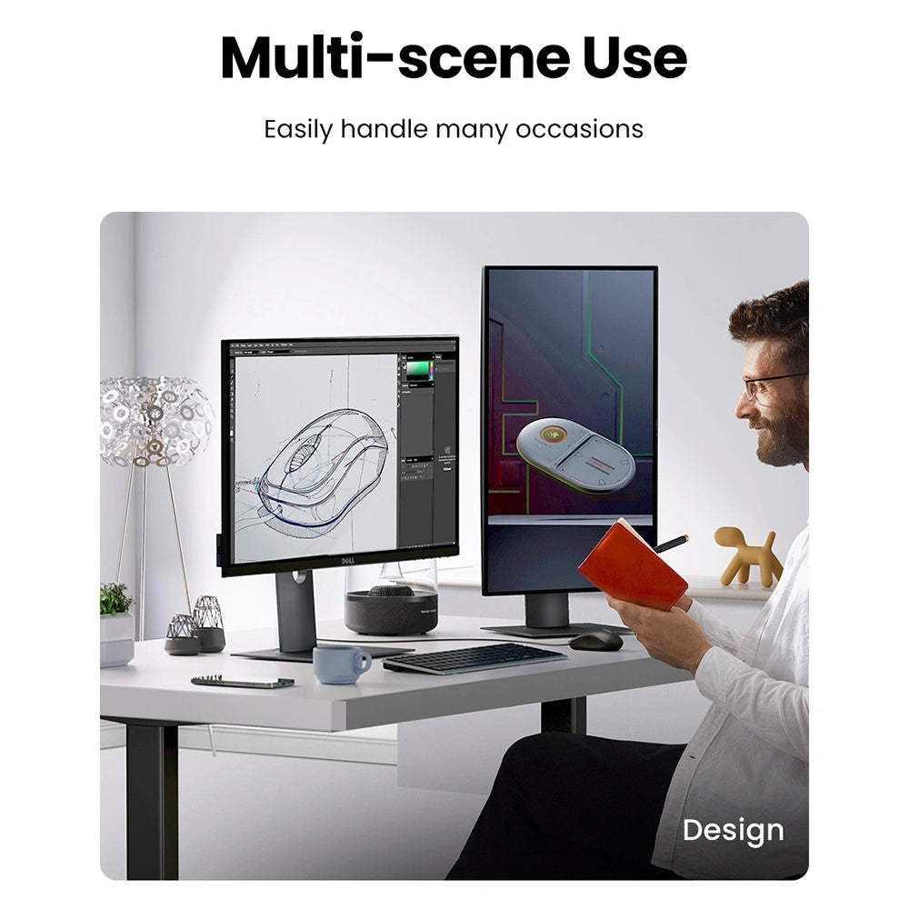 Drátová myš USB UGREEN MU007, 1200DPI, 1.5m, černá