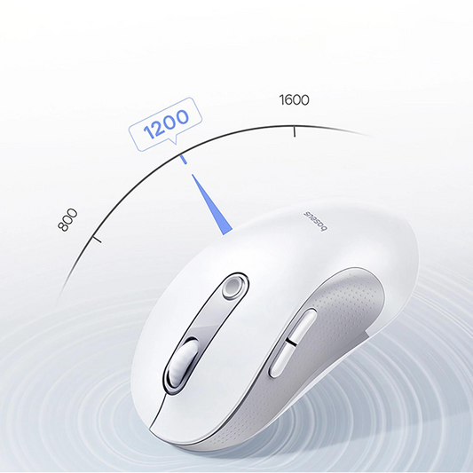 Bezdrátová myš Baseus F02, 4000DPI, BT / Wi-Fi, Bílá B0203202